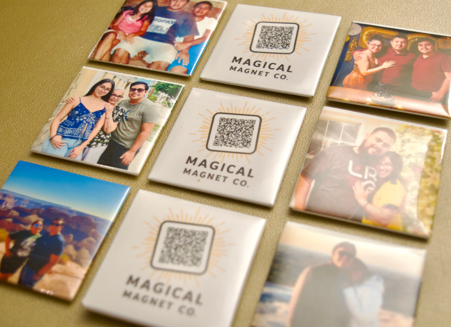 Square magnets - set of 9