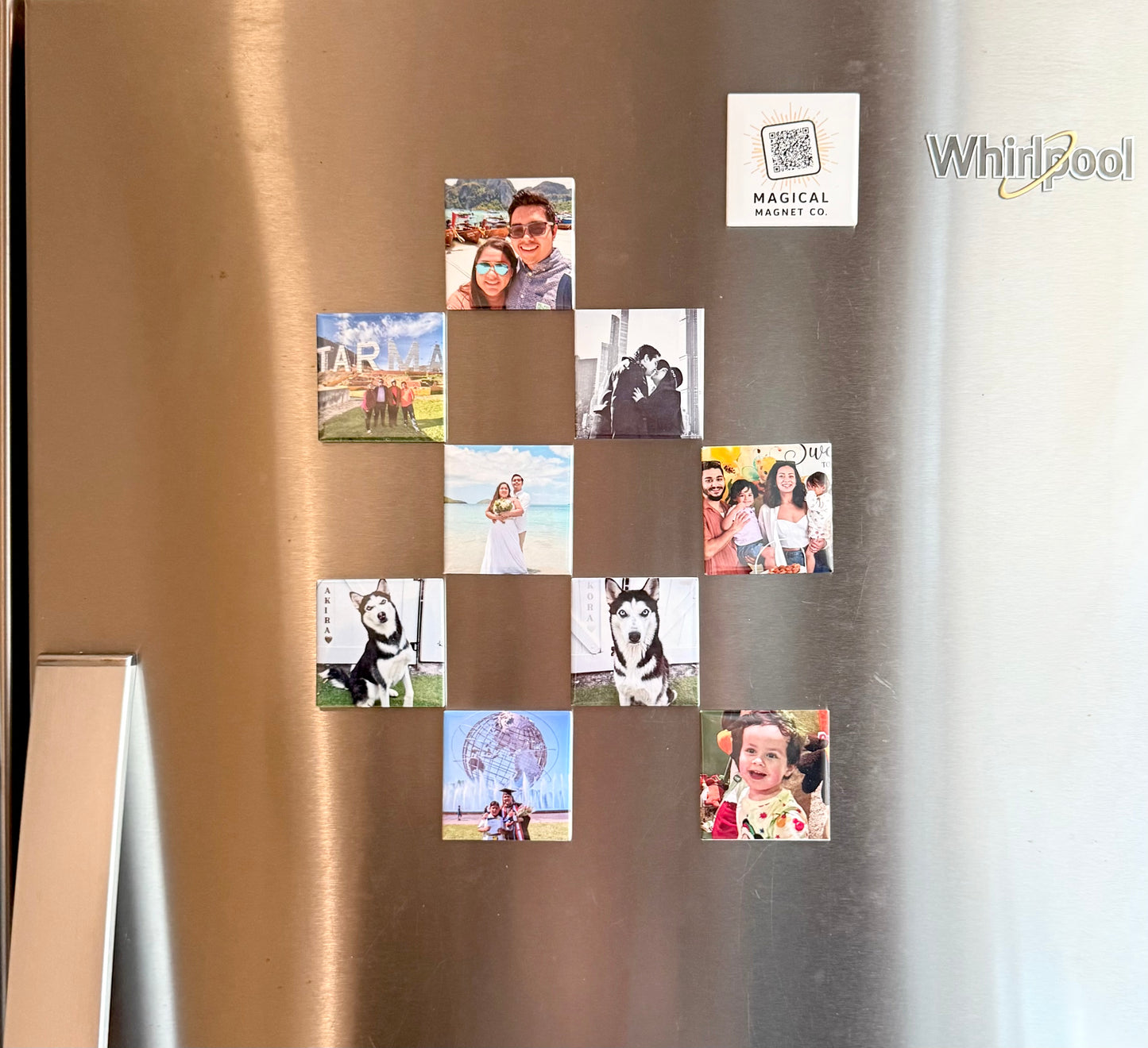 Square magnets - set of 9