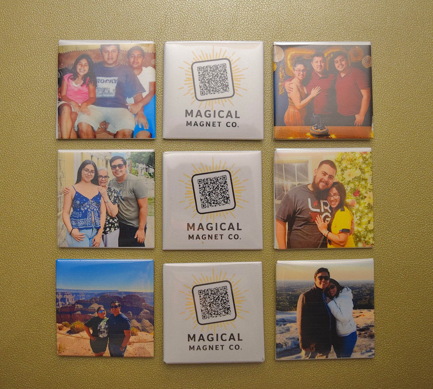 Square magnets - set of 9